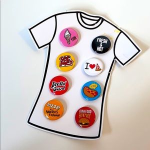 Foodie Buttons - Set of 8